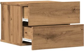 vidaXL Κομοδίνο Επιτοίχιο Αρτισιανή Δρυς 40x32x30 εκ