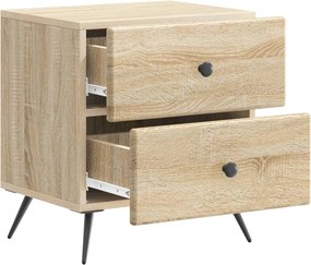vidaXL Κομοδίνο 2 τεμ. Sonoma Δρυς 43 x 34,5 x 47,5 εκ