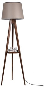 Φωτιστικό δαπέδου Perry Megapap ξύλο/ύφασμα χρώμα καρυδί - μόκα 45x31x160εκ. - 0124916