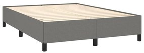 Κρεβάτι Boxspring με Στρώμα Σκούρο Γκρι 140x200 εκ Υφασμάτινο - Γκρι