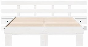 vidaXL Σκελετός Κρεβατιού με συρτάρι Λευκό 120 x 200 cm