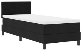 vidaXL Κρεβάτι με Βαλίτσα & Στρώμα & Φωτισμό LED Μαύρο 80x200 εκ. Ύφασμα