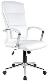 Καρέκλα γραφείου Houston 227, Άσπρο, 110x65x67cm, 18 kg, Με μπράτσα, Με ρόδες, Μηχανισμός καρέκλας: Κλίση | Epipla1.gr