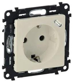 Πρίζα Σούκο με USB Τύπου C Μπεζ Valena Life 753235 Legrand-753235-Μπεζ 753235
