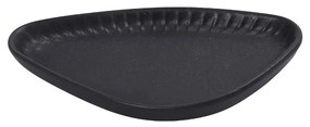 Πιάτο Γλυκού Τριγωνικό Stoneware Gobi Black-Sand Matte ESPIEL 15x8,5x2εκ. OW2046K6