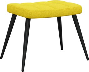 vidaXL Πολυθρόνα Relax Κίτρινη Μουσταρδί Υφασμάτινη με Σκαμπό