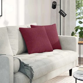 vidaXL Μαξιλάρι Καναπέ 2 pcs ύφασμα Κόκκινο 45 x 45 cm