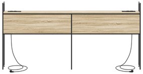 vidaXL Κεφαλάρι Αποθήκης Sonoma Δρυς 180 cm Επεξεργασμένο ξύλο