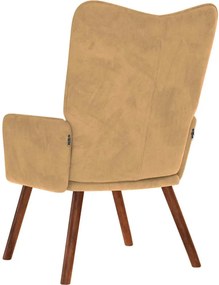 vidaXL Πολυθρόνα Relax Καφέ Βελούδινη