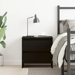 vidaXL Κομοδίνο Μαύρη Δρυς 45x34x44,5 εκ. Κατασκευασμένο Ξύλο