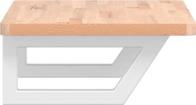 vidaXL Ράφι Νιπτήρα Τοίχου από Ατσάλι / Μασίφ Ξύλο Οξιάς