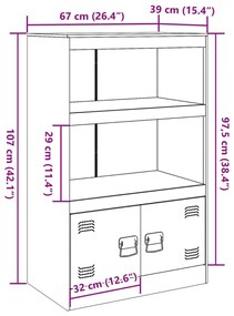 ΝΤΟΥΛΑΠΙ ΡΟΖ 67X39X107 ΕΚ. ΑΠΟ ΑΤΣΑΛΙ 841668