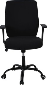BF3900 Πολυθρόνα Γραφείου Βάση Μέταλλο Βαφή Μαύρo Ύφασμα Μαύρο   1τμχ