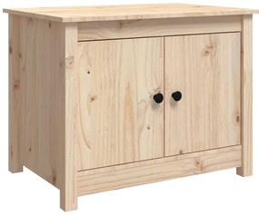 vidaXL Τραπεζάκι Σαλονιού Γκρι 71x49x55 εκ. από Μασίφ Ξύλο Πεύκου