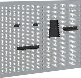 vidaXL Πάνελ Τοίχου Εργαλείων 2 pcs Γκρι 100 x 1 x 80 εκ
