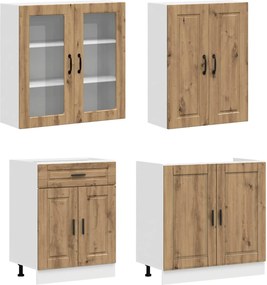 vidaXL Μονάδα κουζίνας PORTO 8 pcs Artisan Δρυς Επεξεργασμένο Ξύλο