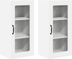 vidaXL Ραφιέρα τοίχου PORTO 2 pcs Λευκό 40 x 31 x 80 εκ.