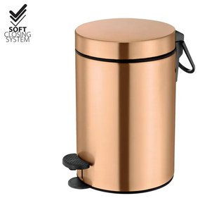 Χαρτοδοχείο 3lt Soft Closιng System Rose Gold 24K Sanco Waste Bins 90689-A06