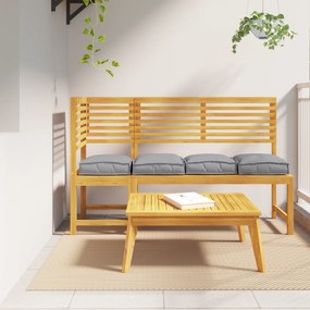 vidaXL Μαξιλάρια Παλέτας για Κάθισμα 4 τμχ Γκρι 40x40x8 εκ Ύφασμα Oxford