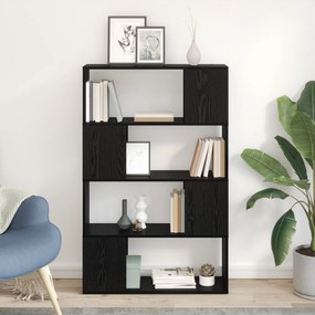 vidaXL Κέντρο Ψυχαγωγίας Μαύρη δρυς Επεξεργασμένο ξύλο 80 x 24 x 124 εκ.