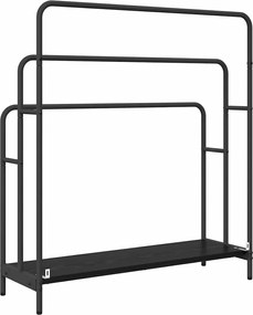 vidaXL Ράφι Ρούχων Μαύρη Οξυά 90 x 30 x 100,5 εκ. Επεξεργασμένο ξύλο