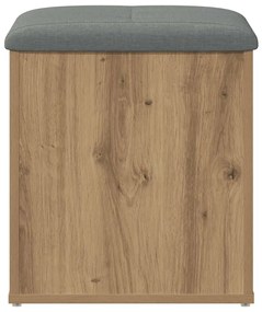 vidaXL Πάγκος αποθήκευσης  Artisan Oak 42x42x45 cm Κατασκευασμένο ξύλο