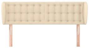 vidaXL Κεφαλάρι με Πτερύγια Κρεμ 147 x 23 x 78/88 εκ. Υφασμάτινο