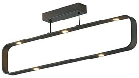 Φωτιστικό Οροφής - Πλαφονιέρα Moca LED-MOKA-PL7C Dimmable 7x5W Led 80x26cm Black Luce Ambiente Desig Aluminium