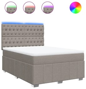 ΚΡΕΒΑΤΙ BOXSPRING ΜΕ ΣΤΡΩΜΑ TAUPE 140X200 ΕΚ. ΥΦΑΣΜΑΤΙΝΟ 3294002