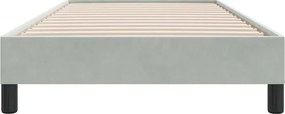 vidaXL Box Spring κρεβάτι χωρίς στρώμα ανοιχτό γκρι Βελούδινο
