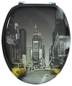 vidaXL Κάλυμμα Λεκάνης Σχέδιο Νέα Υόρκη με Καπάκι από MDF