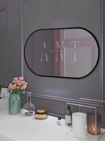 Stewehome Διακοσμητικός καθρέφτης τοίχου MDF οβάλ 90x50 cm