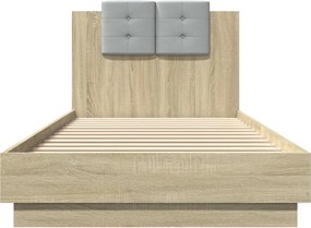 vidaXL Πλαίσιο Κρεβατιού με Κεφαλάρι Sonoma Δρυς 100x200εκ. Επεξ. Ξύλο