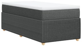 ΚΡΕΒΑΤΙ BOXSPRING ΜΕ ΣΤΡΩΜΑ ΣΚΟΥΡΟ ΓΚΡΙ 100X200 ΕΚ. ΥΦΑΣΜΑΤΙΝΟ 3285547