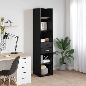 vidaXL Highboard Μαύρη Οξυά 40 x 42,5 x 185 εκ. Επεξεργασμένο ξύλο