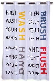 Κουρτίνα Μπάνιου 180x200 Bath Rules White 5205495516981