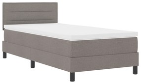 vidaXL Κρεβάτι Με Στρώμα Ταφέ 80x200 εκ. Υφάσματος