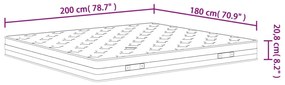 Στρώμα με Bonnell Springs Μεσαία Σκληρότητα 180 x 200 εκ. - Λευκό