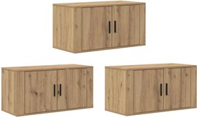 vidaXL Σετ Βαθμιδωτών Ντουλαπιών Τηλεόρασης 3 pcs Artisan Oak