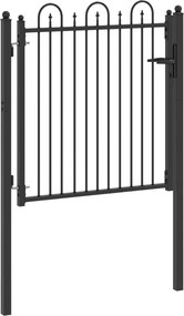 vidaXL Πύλη Φράχτη DRONTEN 100 x 100 cm Μέταλλο Μαύρο Κλειδώσιμο