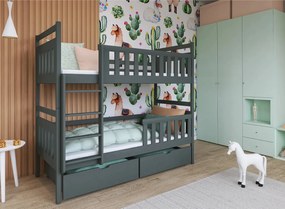 MONIKA 80x180 graphite bunk bed Lano Furniture