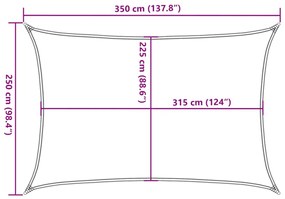 Πανί Σκίασης Κόκκινο 2,5 x 3,5 μ. από HDPE 160 γρ./μ² - Κόκκινο