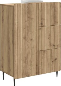 vidaXL Πλαϊνό γραφείο Artisan Δρυς 66 x 34,5 x 91,5 εκ