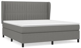 ΚΡΕΒΑΤΙ BOXSPRING ΜΕ ΣΤΡΩΜΑ ΣΚΟΥΡΟ ΓΚΡΙ 180X200 ΕΚ ΥΦΑΣΜΑΤΙΝ 3128142