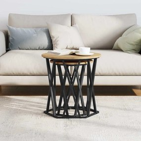 vidaXL Τραπεζάκι σαλονιού 2 pcs Artisan Oak 50 x 50 x 50 cm