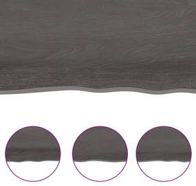 vidaXL Ράφι Τοίχου Σκούρο Καφέ 60x60x(2-4) εκ. Επεξ. Μασίφ Ξύλο Δρυός