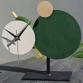 Ρολόι Επιτραπέζιο 901LMN1205 26x25cm Multi-Green Aberto Design Metal