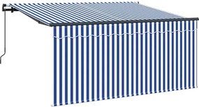 vidaXL Σκηνίτσα Αναδιπλούμενη Μπλε και άσπρο 300 x 200 cm