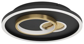 Φωτιστικό Οροφής Eglo 901244 TIRIOLO Μαύρο Ματ (Black Mat)|Χρυσό Χρώμα (Gold Coloured) 4000K