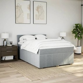 ΚΡΕΒΑΤΙ BOXSPRING ΜΕ ΣΤΡΩΜΑ ΑΝΟΙΧΤΟ ΓΚΡΙ 140X200 ΕΚ. ΥΦΑΣΜΑΤΙΝΟ 3289391